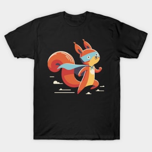 superhero squirrel in action T-Shirt